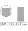 TAQUILLA METALICA ROCADA 400 2 MODULOS X 5 PUERTAS GRIS 820X500X1800 MM
