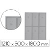 TAQUILLA METALICA ROCADA 400 3 MODULOS X 2 PUERTAS GRIS 1210X500X1800 MM