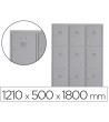TAQUILLA METALICA ROCADA 400 3 MODULOS X 3 PUERTAS GRIS 1210X500X1800 MM