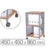 CARRO MULTIUSOS ROCADA MELAMINA 19 MM Y ACERO PINTADO 450X450X860 MM