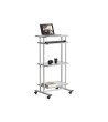 MESA ORDENADOR ROCADA RD-5220 ESTRUCTURA METALICA BANDEJAS REGULABLES EN ALTURA CON TECLADO EXTRAIBLE