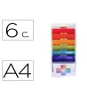 CLASIFICADOR DE PARED EXACOMPTA POLIPROPILENO CRISTAL 6 COMPARTIMENTOS
