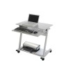 MESA ORDENADOR ROCADA RD-9100 SISTEMA BLOQUEO CON RUEDAS ESTRUCTURA METALICA CON BANDEJA TECLADO EXTRAIBLE