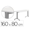 MESA ROCADA 2002FD04 CON TABLERO ABATIBLE COLOR ALUMINIO/BLANCO 160X80 CM