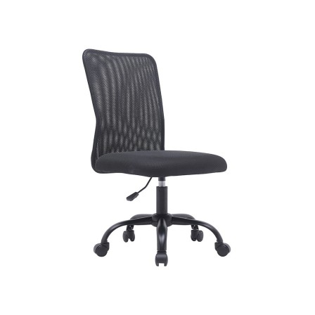 SILLA Q-CONNECT OFICINA PARMA MALLA SIN REPOSABRAZOS ALT MAX 990 ANC 480 PROF 590 COLOR NEGRO