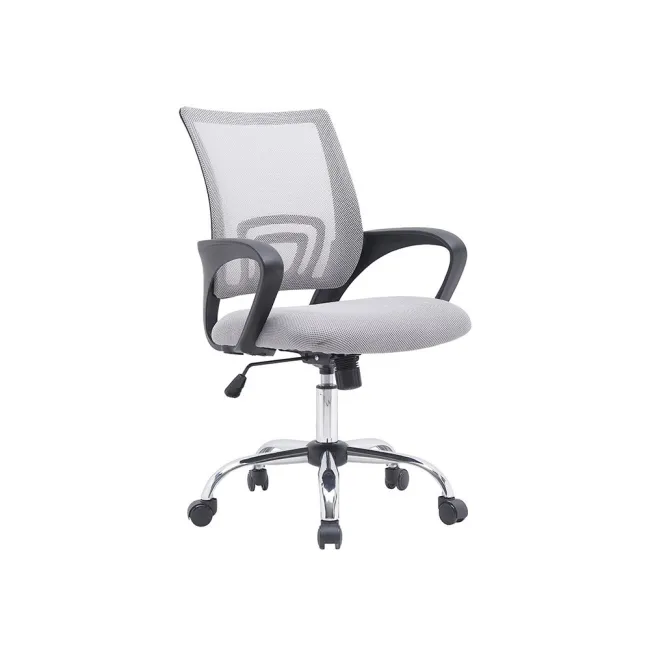 SILLA Q-CONNECT OFICINA SIENA MALLA BASE METALICA ALT MAX 1000 ANC 560 PROF 570 RUEDAS PREMIUM COLOR BLANCO GRIS