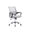 SILLA Q-CONNECT OFICINA SIENA MALLA BASE METALICA ALT MAX 1000 ANC 560 PROF 570 RUEDAS PREMIUM COLOR BLANCO GRIS