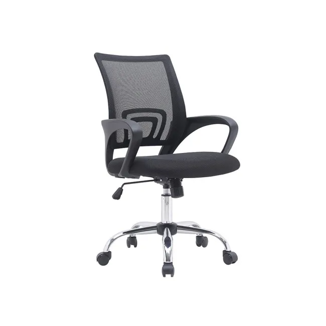 SILLA Q-CONNECT OFICINA SIENA MALLA BASE METALICA ALT MAX 1000 ANC 560 PROF 570 RUEDAS PREMIUM COLOR NEGRO