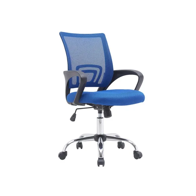 SILLA Q-CONNECT OFICINA SIENA MALLA BASE METALICA ALT MAX 1000 ANC 560 PROF 570 RUEDAS PREMIUM COLOR NEGRO AZUL