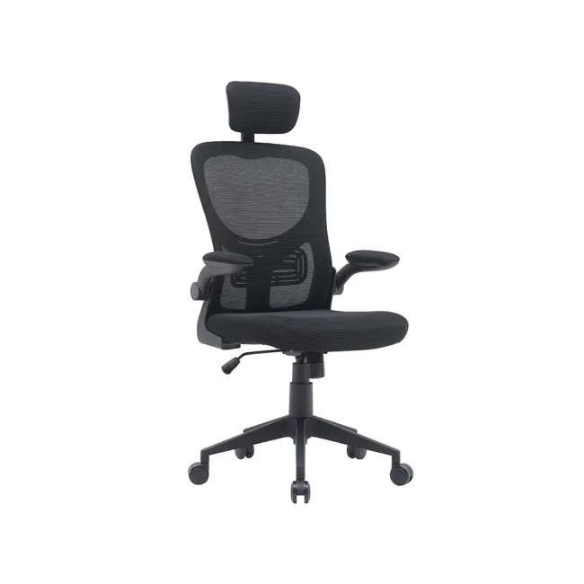 SILLA Q-CONNECT ERGONOMICA PAL ERMO MALLA BASE NYLON ALT MAX 1300 ANC 610 PROF 600 RUEDAS PREMIUM COLOR NEGRO