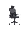 SILLA Q-CONNECT ERGONOMICA PAL ERMO MALLA BASE NYLON ALT MAX 1300 ANC 610 PROF 600 RUEDAS PREMIUM COLOR NEGRO