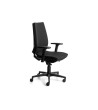 SILLA ROCADA DIRECCION CON BRAZOS REGULABLES BASE POLIMERO MECANISMO SINCRO CARCASA NEGRA TELA NEGRO