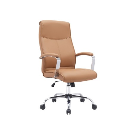SILLA Q-CONNECT DIRECCION MODE NA SIMIL PIEL BASE METALICA ALT MAX 1210 ANC 630 PROF 650 MM RUEDAS PREMIUM COLOR CREMA