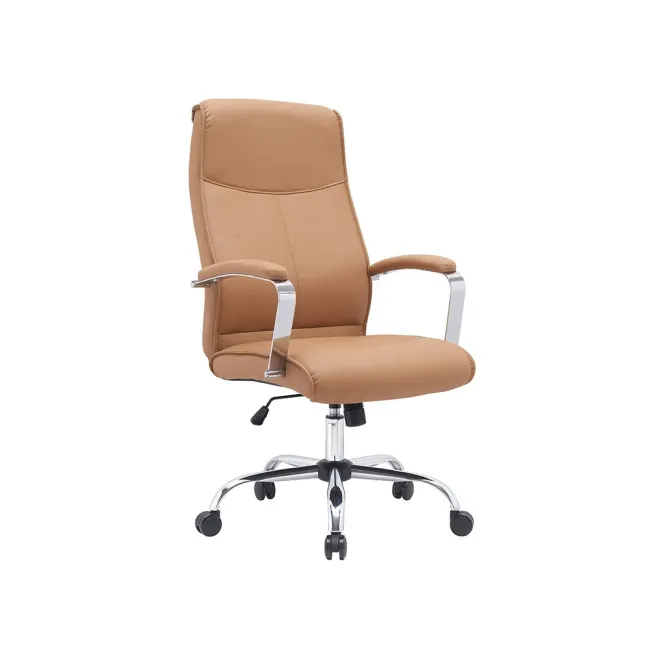 SILLA Q-CONNECT DIRECCION MODE NA SIMIL PIEL BASE METALICA ALT MAX 1210 ANC 630 PROF 650 MM RUEDAS PREMIUM COLOR CREMA
