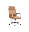 SILLA Q-CONNECT DIRECCION MODE NA SIMIL PIEL BASE METALICA ALT MAX 1210 ANC 630 PROF 650 MM RUEDAS PREMIUM COLOR CREMA