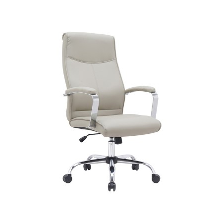 SILLA Q-CONNECT DIRECCION MODE NA SIMIL PIEL BASE METALICA ALT MAX 1210 ANC 630 PROF 650 MM RUEDAS PREMIUM COLOR GRIS