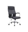 SILLA Q-CONNECT DIRECCION MODE NA SIMIL PIEL BASE METALICA ALT MAX 1210 ANC 630 PROF 650 MM RUEDAS PREMIUM COLOR NEGRO