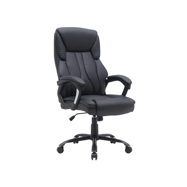 SILLA Q-CONNECT DIRECCION BOLZ ANO SIMIL PIEL BASE METALICA ALT MAX 1260 ANC 650 PROF 730 MM RUEDAS PREMIUM COLOR NEGRO