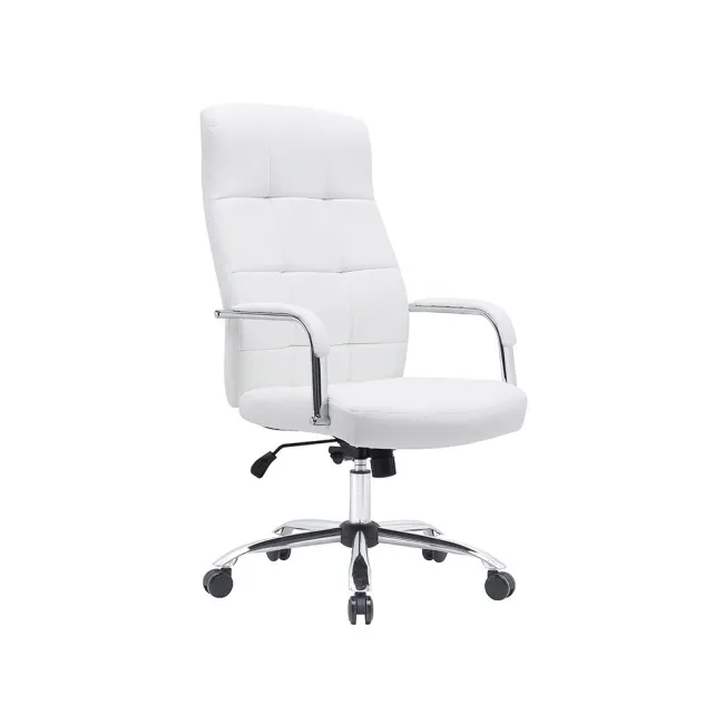 SILLA Q-CONNECT DIRECCION PIAV E SIMIL PIEL BASE METALICA ALT MAX 1250 ANC 610 PROF 700 MM RUEDAS PREMIUM COLOR BLANCO
