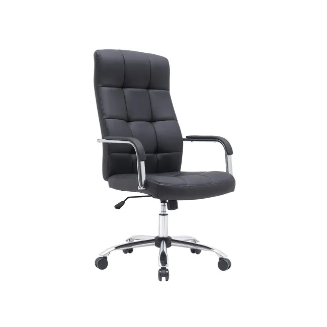 SILLA Q-CONNECT DIRECCION PIAV E SIMIL PIEL BASE METALICA ALT MAX 1250 ANC 610 PROF 700 MM RUEDAS PREMIUM COLOR NEGRO