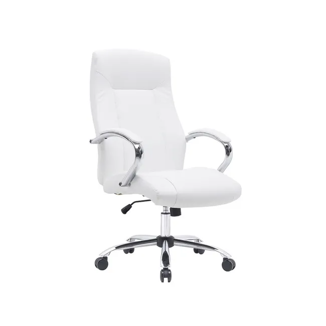 SILLA Q-CONNECT DIRECCION VERO NA SIMIL PIEL BASE METALICA ALT MAX 1210 ANC 650 PROF 730 MM RUEDAS PREMIUM COLOR BLANCO