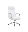 SILLA Q-CONNECT DIRECCION VERO NA SIMIL PIEL BASE METALICA ALT MAX 1210 ANC 650 PROF 730 MM RUEDAS PREMIUM COLOR BLANCO