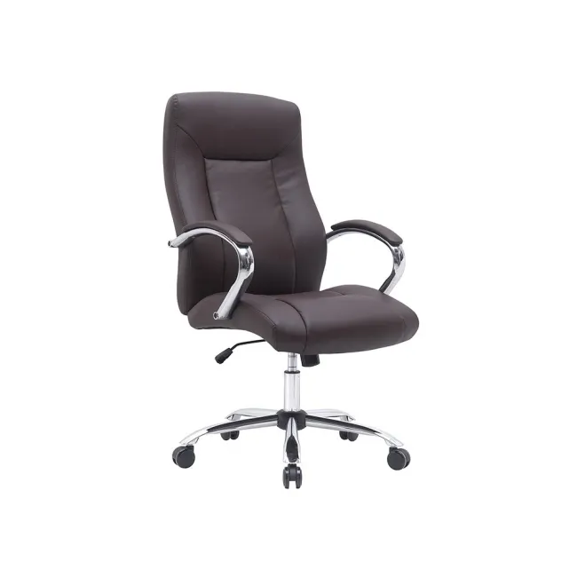 SILLA Q-CONNECT DIRECCION VERO NA SIMIL PIEL BASE METALICA ALT MAX 1210 ANC 650 PROF 730 MM RUEDAS PREMIUM COLOR MARRON