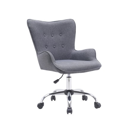 SILLA Q-CONNECT ESCRITORIO MES SINA BASE METALICA ALT MAX 960 ANC 570 PROF 620 RUEDAS PREMIUM COLOR GRIS