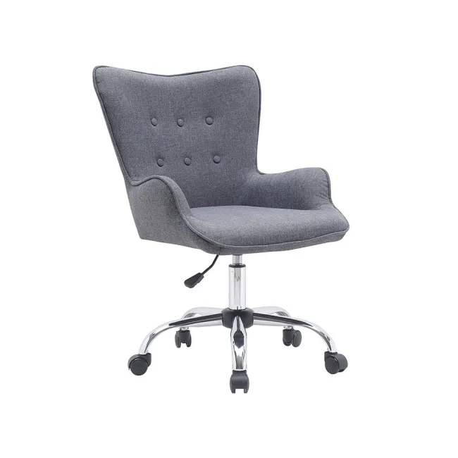 SILLA Q-CONNECT ESCRITORIO MES SINA BASE METALICA ALT MAX 960 ANC 570 PROF 620 RUEDAS PREMIUM COLOR GRIS