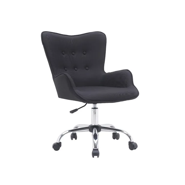 SILLA Q-CONNECT ESCRITORIO MES SINA BASE METALICA ALT MAX 960 ANC 570 PROF 620 RUEDAS PREMIUM COLOR NEGRO