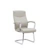 SILLA Q-CONNECT ESCRITORIO MOD ENA SIMIL PIEL BASE METALICA ALT MAX 1050 ANC 630 PROF 650 COLOR GRIS