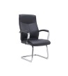 SILLA Q-CONNECT ESCRITORIO MOD ENA SIMIL PIEL BASE METALICA ALT MAX 1050 ANC 630 PROF 650 COLOR NEGRO