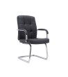 SILLA Q-CONNECT ESCRITORIO PIA VE SIMIL PIEL BASE METALICA ALT MAX 1050 ANC 610 PROF 680 COLOR NEGRO