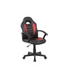 SILLA ROCADA GAMING CON BRAZOS FIJOS BASE NYLON CON RUEDAS SIMILPIEL NEGRO/ROJO 435X430X880-995 MM