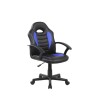 SILLA ROCADA GAMING CON BRAZOS FIJOS BASE NYLON CON RUEDAS SIMILPIEL NEGRO/AZUL 435X430X880-995 MM