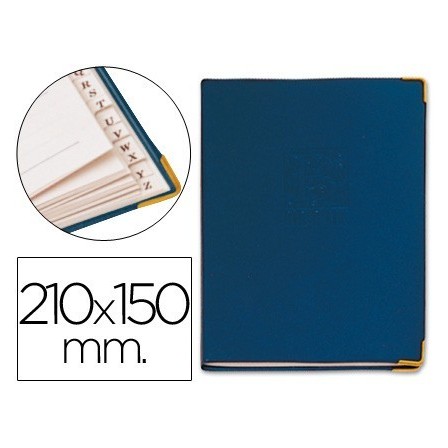 LISTIN TELEFONICO Q-CONNECT TAPA FLEXIBLE CON CANTONERA DORADA 210X150 MM
