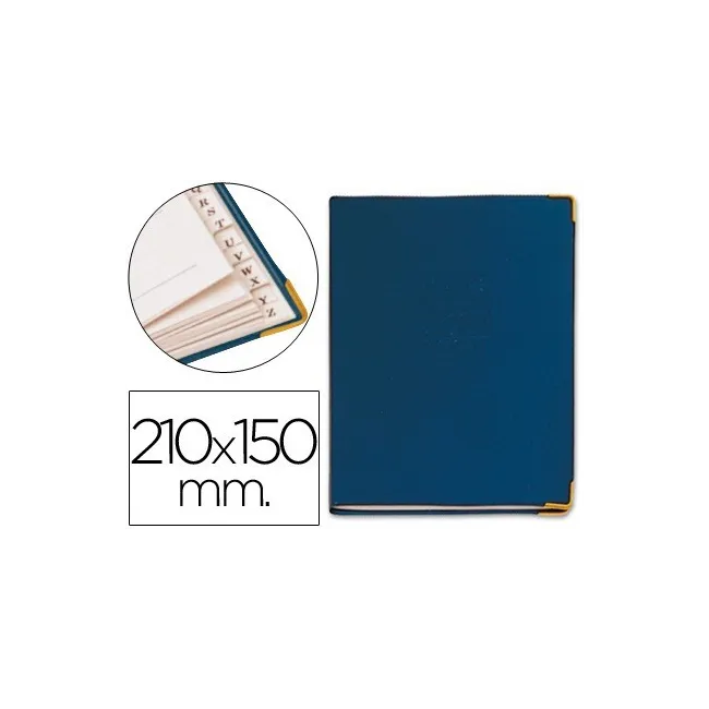 LISTIN TELEFONICO Q-CONNECT TAPA FLEXIBLE CON CANTONERA DORADA 210X150 MM