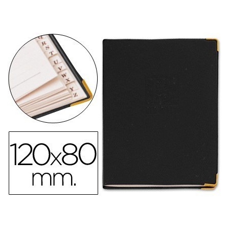 LISTIN TELEFONICO Q-CONNECT TAPA FLEXIBLE CON CANTONERA DORADA 120X80 MM
