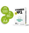 PAPEL FOTOCOPIADORA STEINBEIS N.1 100% RECICLADO DIN A4 80 GRAMOS PAQUETE DE 500 HOJAS