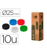 IMAN PARA SUJECION LIDERPAPEL ECOUSE PP RECICLADO PARA PIZARRA MAGNETICA 25 MM CAJA DE 10 UNIDADES
