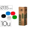 IMAN PARA SUJECION LIDERPAPEL ECOUSE PP RECICLADO PARA PIZARRA MAGNETICA 35 MM CAJA DE 10 UNIDADES