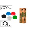 IMAN PARA SUJECION LIDERPAPEL ECOUSE PP RECICLADOPARA PIZARRA MAGNETICA 20 MM CAJA DE 10 UNIDADES
