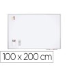 PIZARRA BLANCA ROCADA LACADA MAGNETICA MARCO ALUMINIO CON CANTONERAS 100X200 CM