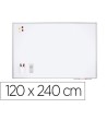 PIZARRA BLANCA ROCADA LACADA MAGNETICA MARCO ALUMINIO CON CANTONERAS 120X240 CM