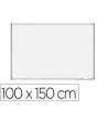 PIZARRA BLANCA ROCADA LACADA MAGNETICA MARCO ALUMINIO CON CANTONERAS 100X150 CM