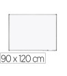 PIZARRA BLANCA ROCADA LACADA MAGNETICA MARCO ALUMINIO CON CANTONERAS 90X120 CM