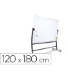 PIZARRA BLANCA ROCADA ACERO LACADO MAGNETICO MARCO ALUMINIO DOBLE CARA VOLTEABLE CURVE 120X180 CM