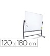 PIZARRA BLANCA ROCADA ACERO VITRIFICADO MAGNETICO MARCO ALUMINIO DOBLE CARA VOLTEABLE CURVE 120X180 CM