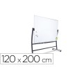 PIZARRA BLANCA ROCADA ACERO VITRIFICADO MAGNETICO MARCO ALUMINIO DOBLE CARA VOLTEABLE CURVE 120X200 CM