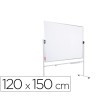 PIZARRA BLANCA ROCADA ACERO VITRIFICADO MAGNETICO MARCO ALUMINIO DOBLE CARA VOLTEABLE 120X150 CM